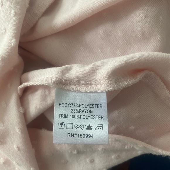 Belldini Pink SWISS-DOT TOP WITH LACE DETAIL - Picture 6 of 6